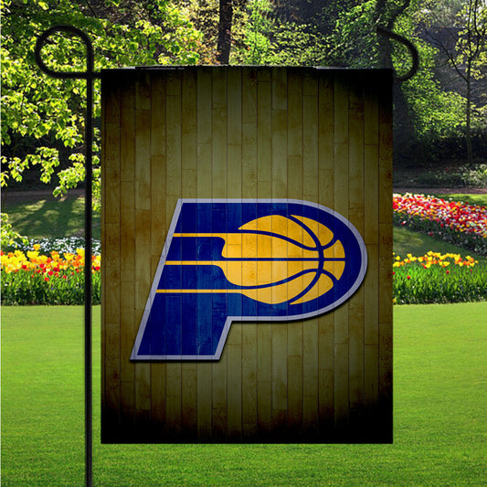 Indiana Pacers Hardwood Garden Flag Outdoor Lawn 12X18 Inch