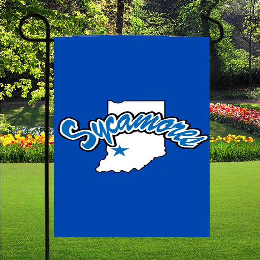 Indiana State University Logo Garden Flag Outdoor Lawn 12X18 Inch