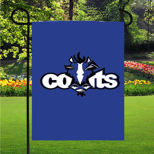 Indy Colts Logo Alt Garden Flag Outdoor Lawn 12X18 Inch