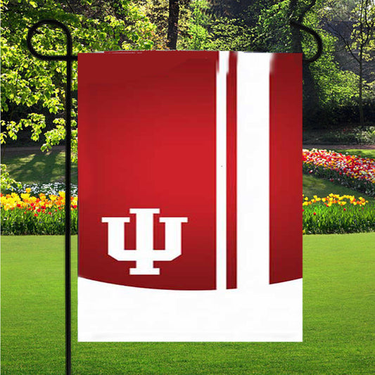 Indy Hoosiers Red Circle Garden Flag Outdoor Lawn 12X18 Inch