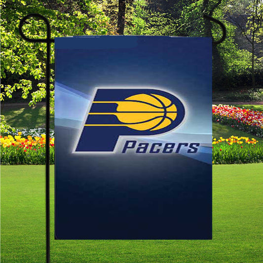 Indy Pacers Logo Texture Garden Flag Outdoor Lawn 12X18 Inch