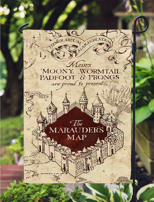 Harry Potter Inspired The Marauders Map Garden Flag Outdoor Lawn 12X18 Inch