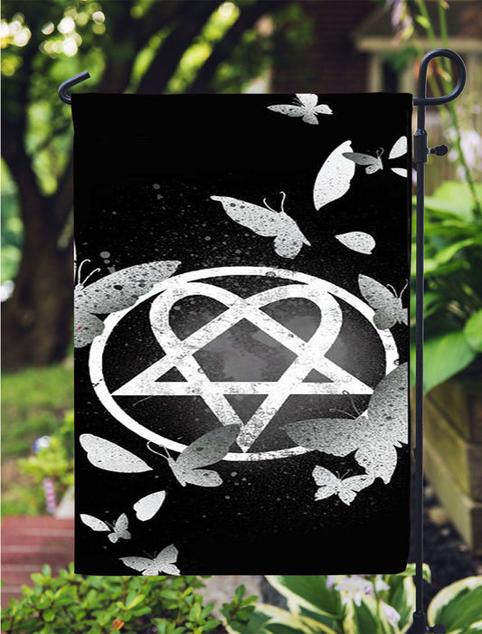 Him Band Heartagram Icon Garden Flag Outdoor Lawn 12X18 Inch