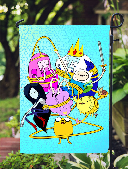 Adventure Time New Wallpaper Garden Flag Outdoor Lawn 12X18 Inch