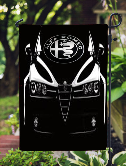 Alfa Romeo Car Garden Flag Outdoor Lawn 12X18 Inch