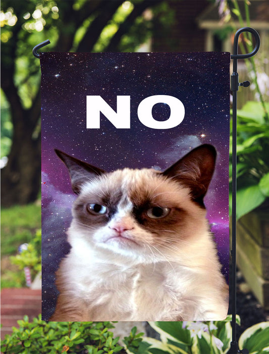 Grumpy Cat Garden Flag Outdoor Lawn 12X18 Inch