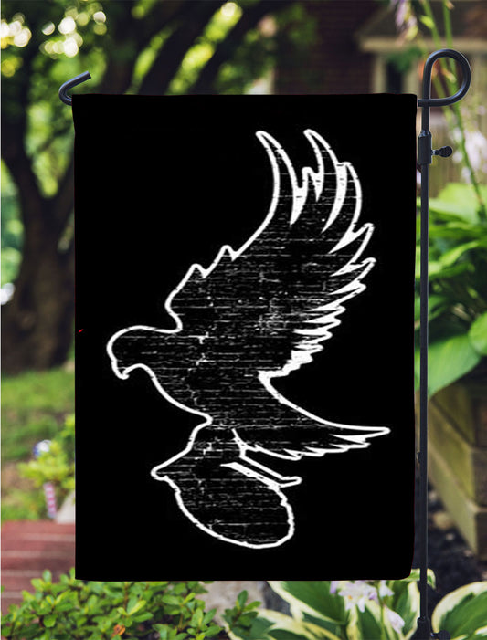 Hollywood Undead Bird Logo Black White Garden Flag Outdoor Lawn 12X18 Inch