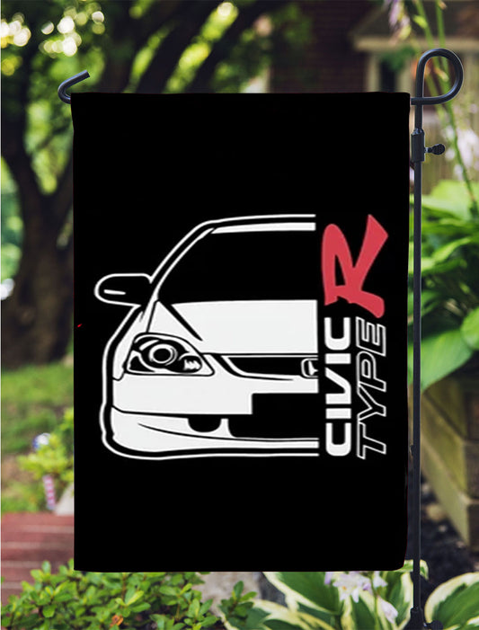 Honda Civic Ep3 Garden Flag Outdoor Lawn 12X18 Inch