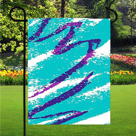 90'S Cup Jazz Pattern Garden Flag Yard Sign Outdoor Lawn 12 X 18 inch