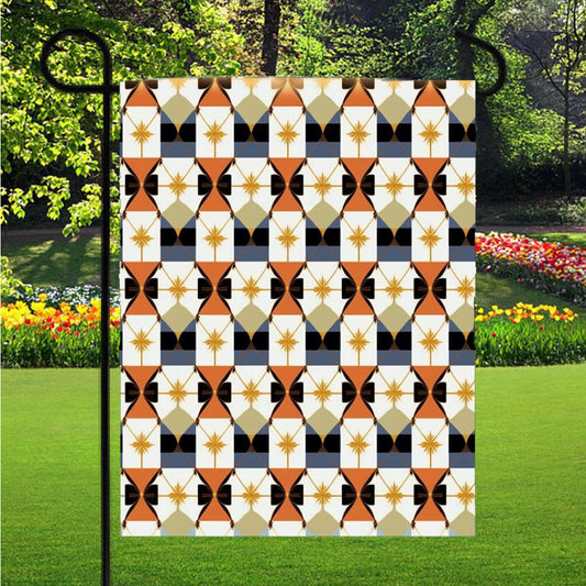 A Pattern With A Geometric Pattern Garden Flag Yard Sign Outdoor Lawn 12 X 18 inch