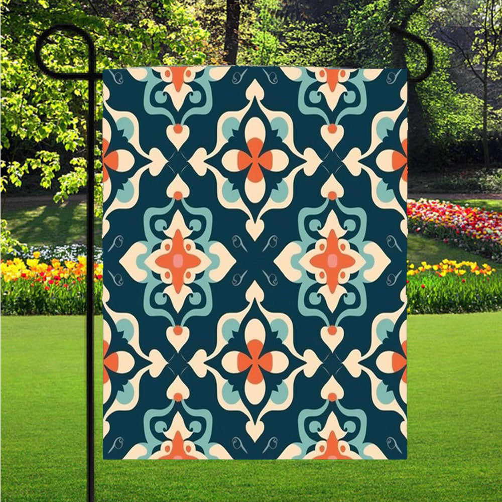 A Pattern With The Letter Garden Flag Yard Sign Outdoor Lawn 12 X 18 inch