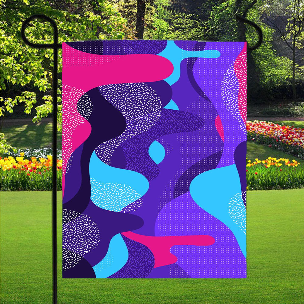 Abstract Pattern August Garden Flag Yard Sign Outdoor Lawn 12 X 18 inch
