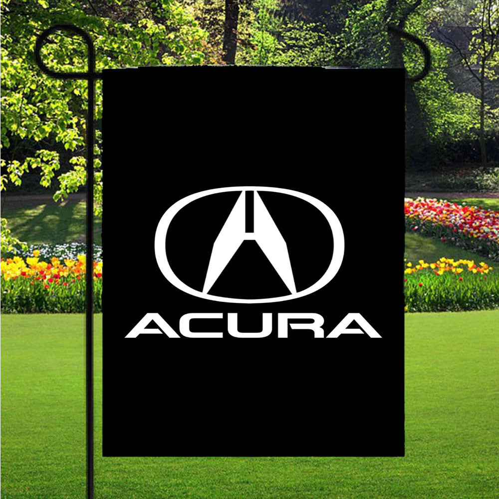 Acura Logo Black Garden Flag Yard Sign Outdoor Lawn 12 X 18 inch