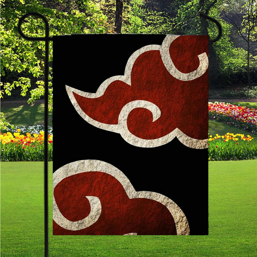 Akatsuki Pattern Logo Texture Garden Flag Yard Sign Outdoor Lawn 12 X 18 inch