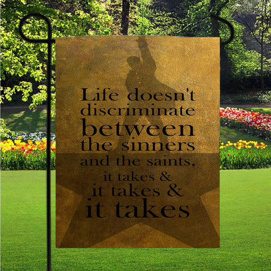 Alexander Hamilton It Takes Quotes Garden Flag Outdoor Lawn 12 X 18 Inch