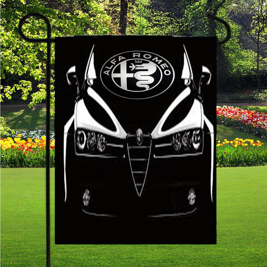 Alfa Romeo Car Garden Flag Outdoor Lawn 12 X 18 Inch