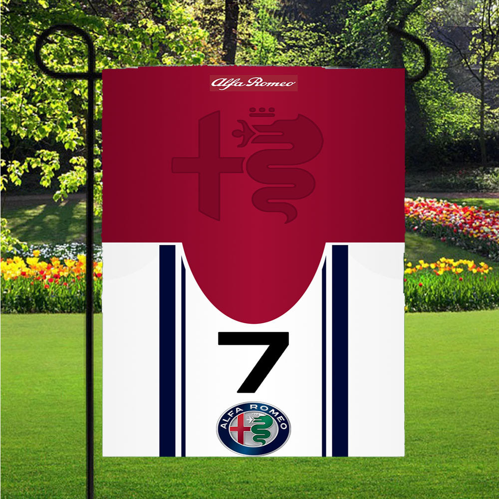Alfa Romeo Racing Wallpaper Garden Flag Outdoor Lawn 12 X 18 Inch