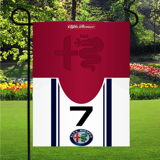 Alfa Romeo Racing Wallpaper Garden Flag Outdoor Lawn 12 X 18 Inch