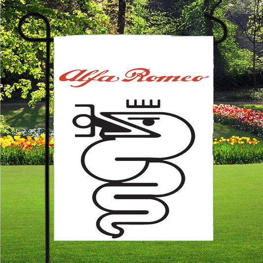Alfa Romeo Wallpaper Logo Garden Flag Outdoor Lawn 12 X 18 Inch