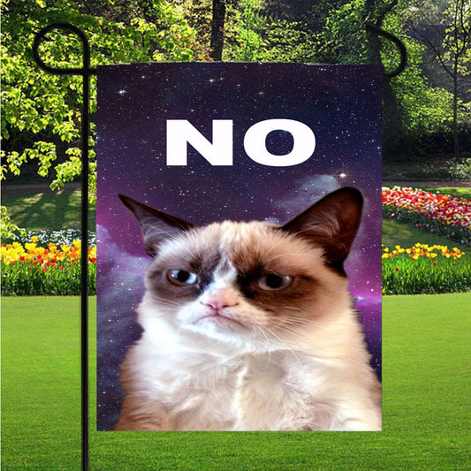 Grumpy Cat Garden Flag Outdoor Lawn 12 X 18 Inch