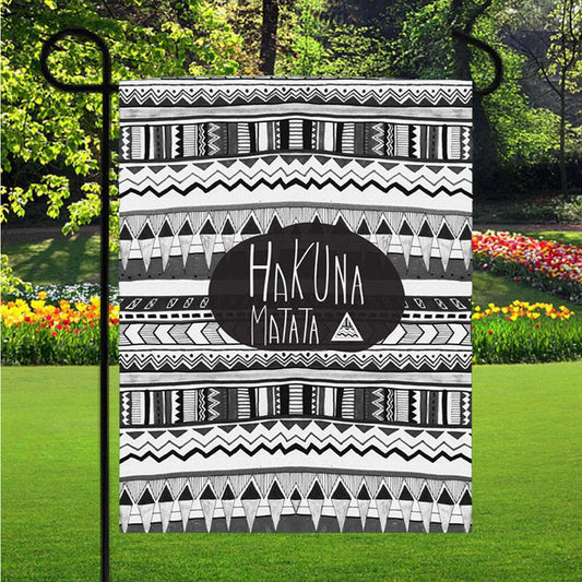 Hakuna Matata Aztec Garden Flag Outdoor Lawn 12 X 18 Inch