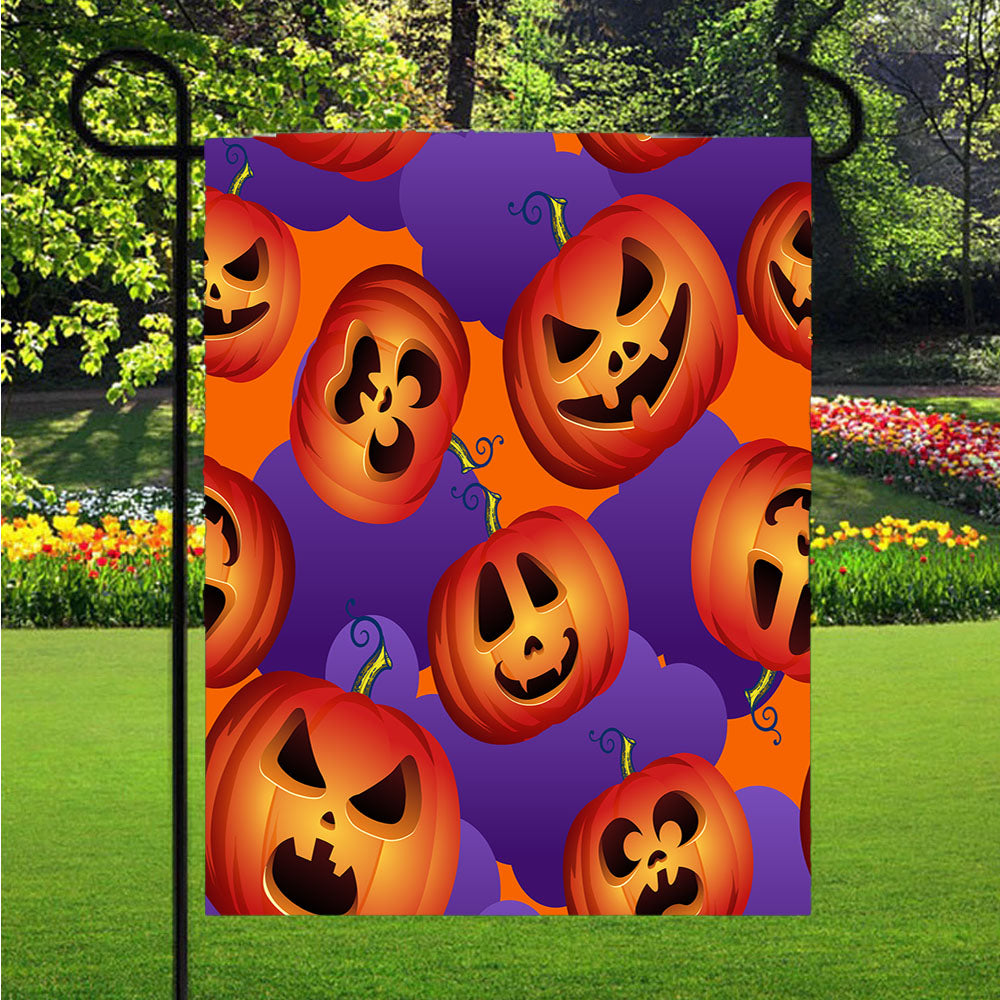 Halloween Pattern 02 Garden Flag Outdoor Lawn 12 X 18 Inch