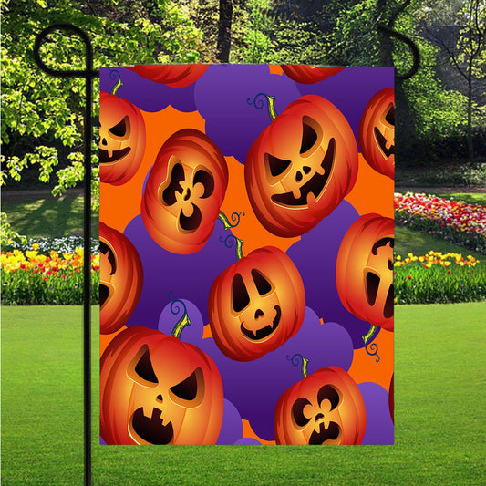 Halloween Pattern 02 Garden Flag Outdoor Lawn 12 X 18 Inch