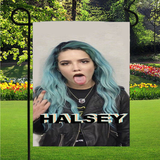 Halsey Blue Hair Garden Flag Outdoor Lawn 12 X 18 Inch