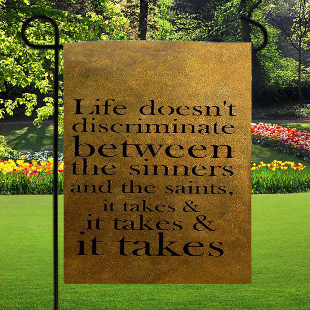 Hamilton It Takes Quotes Garden Flag Outdoor Lawn 12 X 18 Inch