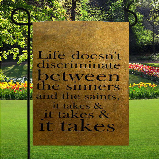 Hamilton It Takes Quotes Garden Flag Outdoor Lawn 12 X 18 Inch