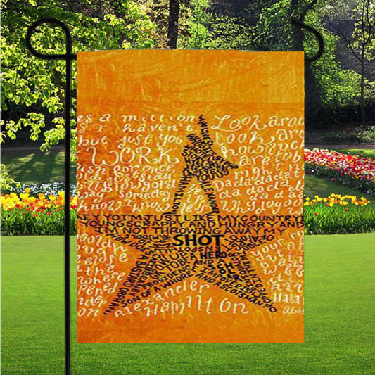 Hamilton Musical Lyrics Garden Flag Outdoor Lawn 12 X 18 Inch