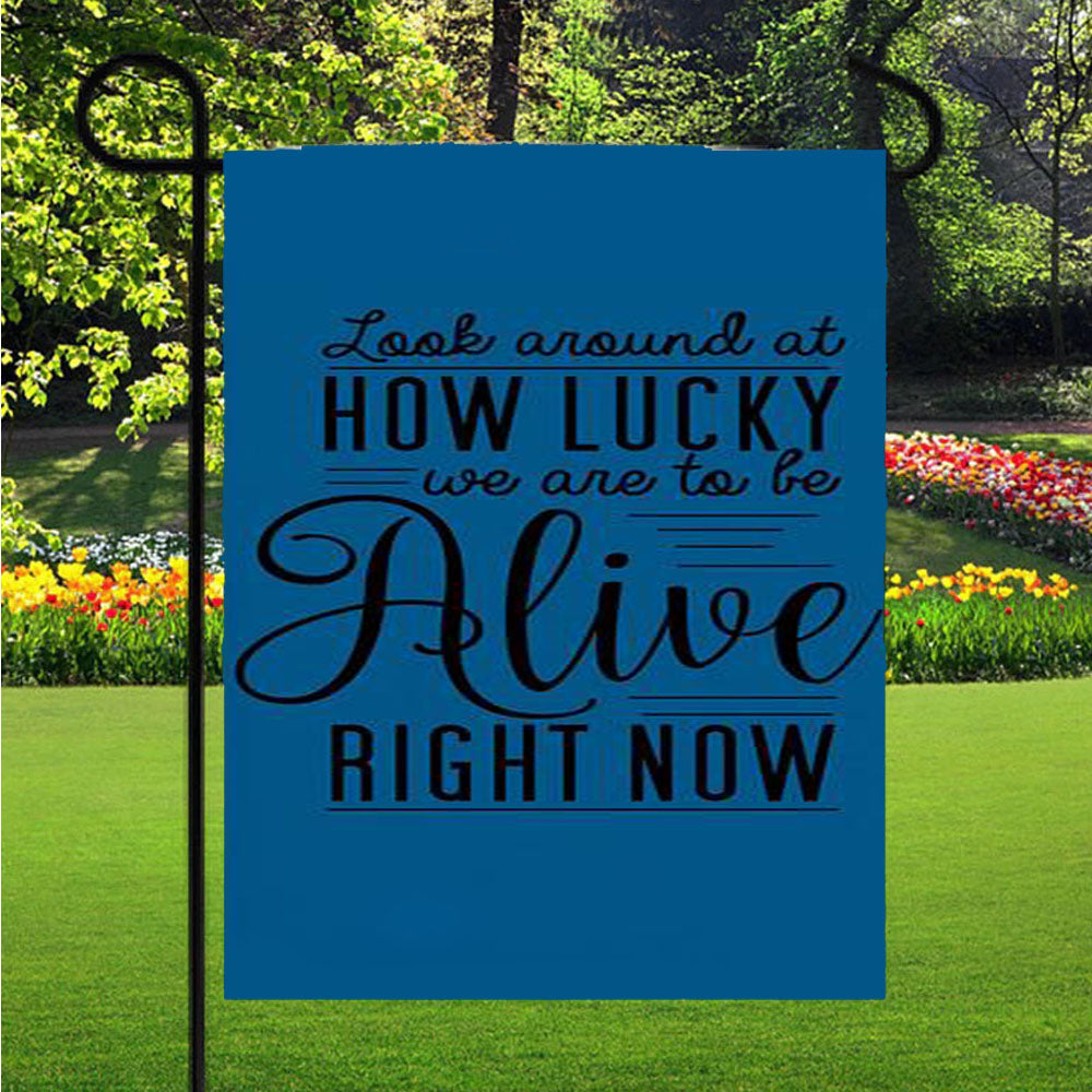 Hamilton Musical Quote Garden Flag Outdoor Lawn 12 X 18 Inch