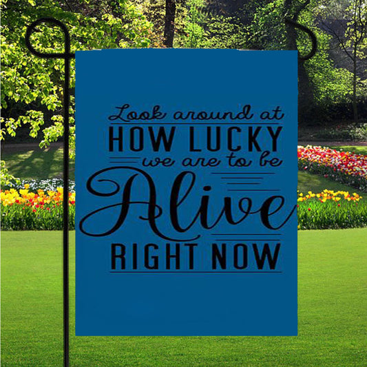 Hamilton Musical Quote Garden Flag Outdoor Lawn 12 X 18 Inch