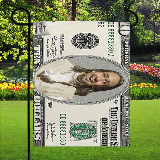 Hamilton The Ten Dollar Founding Father Garden Flag Outdoor Lawn 12 X 18 Inch
