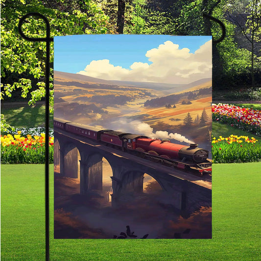 Harry Potter Classic Train Wallpaper Garden Flag Outdoor Lawn 12 X 18 Inch