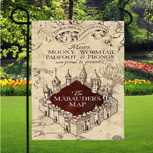 Harry Potter Inspired The Marauders Map Garden Flag Outdoor Lawn 12 X 18 Inch