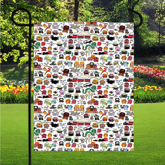 Harry Potter Pattern Wallpaper Garden Flag Outdoor Lawn 12 X 18 Inch