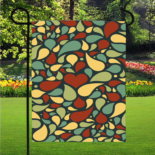 Heart Pattern Garden Flag Outdoor Lawn 12 X 18 Inch
