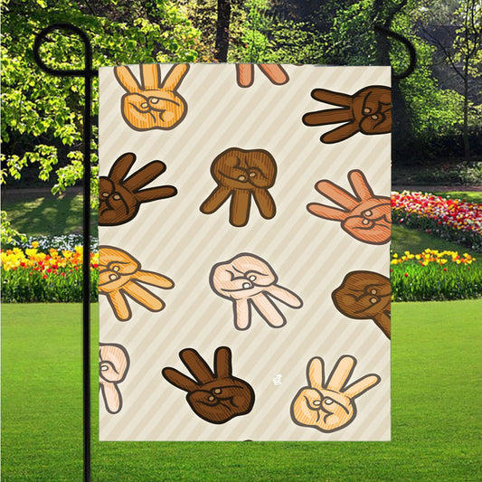 Hiiipower Hands Pattern Garden Flag Outdoor Lawn 12 X 18 Inch