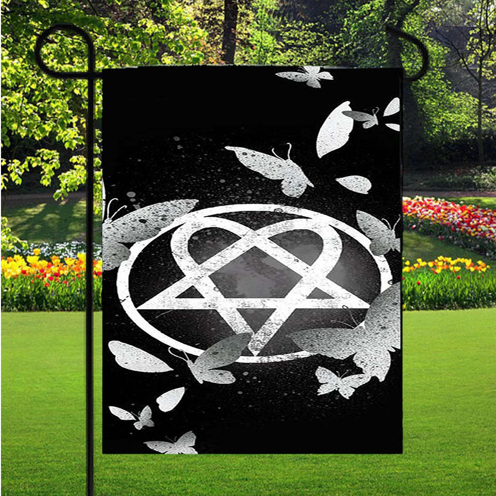 Him Band Heartagram Icon Garden Flag Outdoor Lawn 12 X 18 Inch