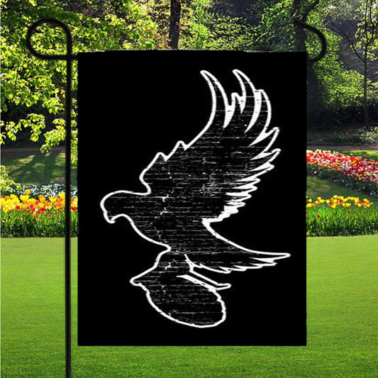 Hollywood Undead Bird Logo Black White Garden Flag Outdoor Lawn 12 X 18 Inch