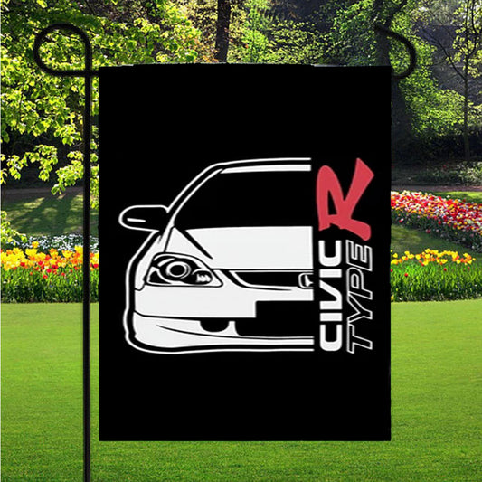 Honda Civic Ep3 Garden Flag Outdoor Lawn 12 X 18 Inch