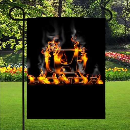 Honda Logo Background Garden Flag Outdoor Lawn 12 X 18 Inch