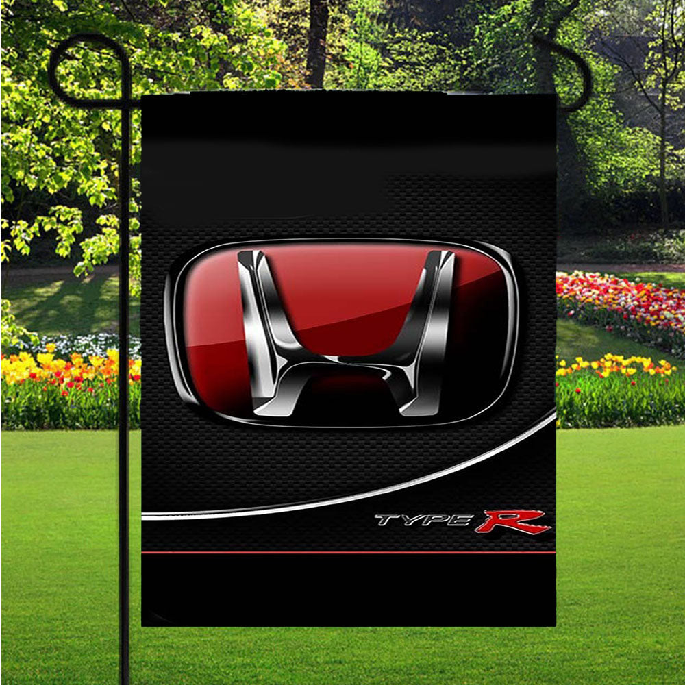 Honda Type R Logo Garden Flag Outdoor Lawn 12 X 18 Inch