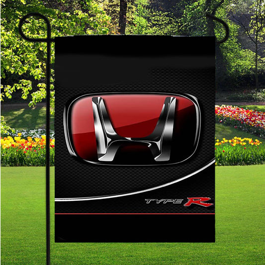 Honda Type R Logo Garden Flag Outdoor Lawn 12 X 18 Inch