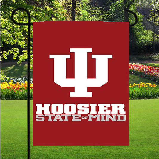 Hoosier State Of Mind Indiana 2 Garden Flag Outdoor Lawn 12 X 18 Inch