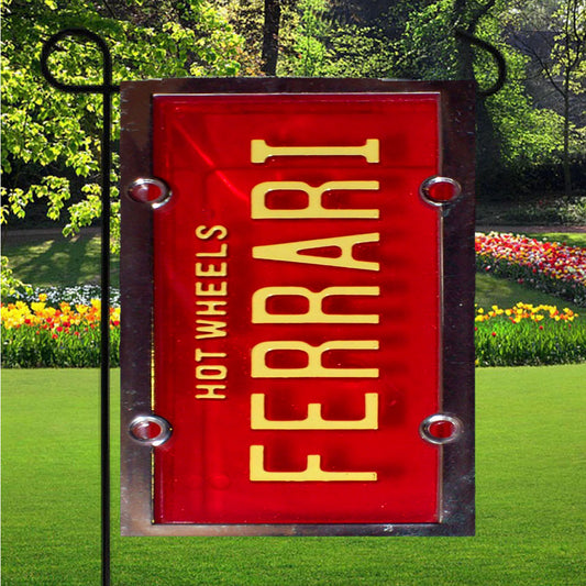 Hot Wheels Ferrari Garden Flag Outdoor Lawn 12 X 18 Inch