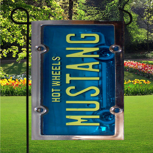 Hot Wheels Mustang Garden Flag Outdoor Lawn 12 X 18 Inch