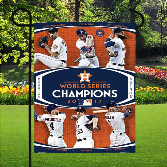 Houston Astros 2017 World Series Champions Garden Flag Outdoor Lawn 12 X 18 Inch