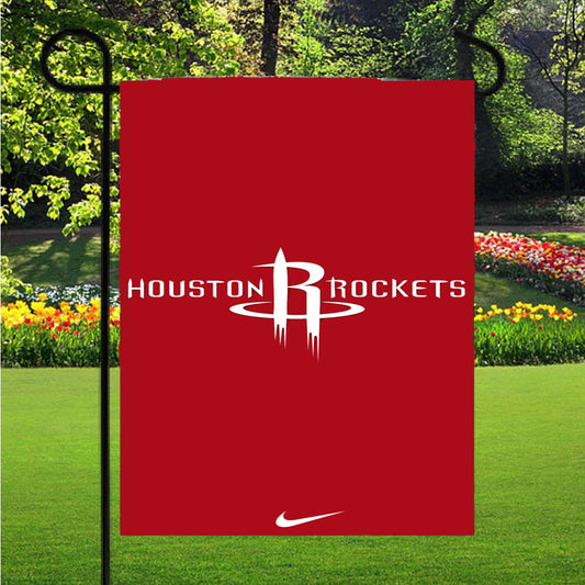 Houston Rockets Nike Garden Flag Outdoor Lawn 12 X 18 Inch